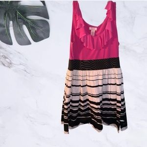 Candie's Elastic and Flare Multicolor Midi Dress Size 11